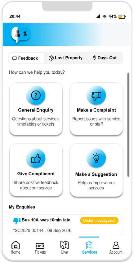 OneContact mobile app